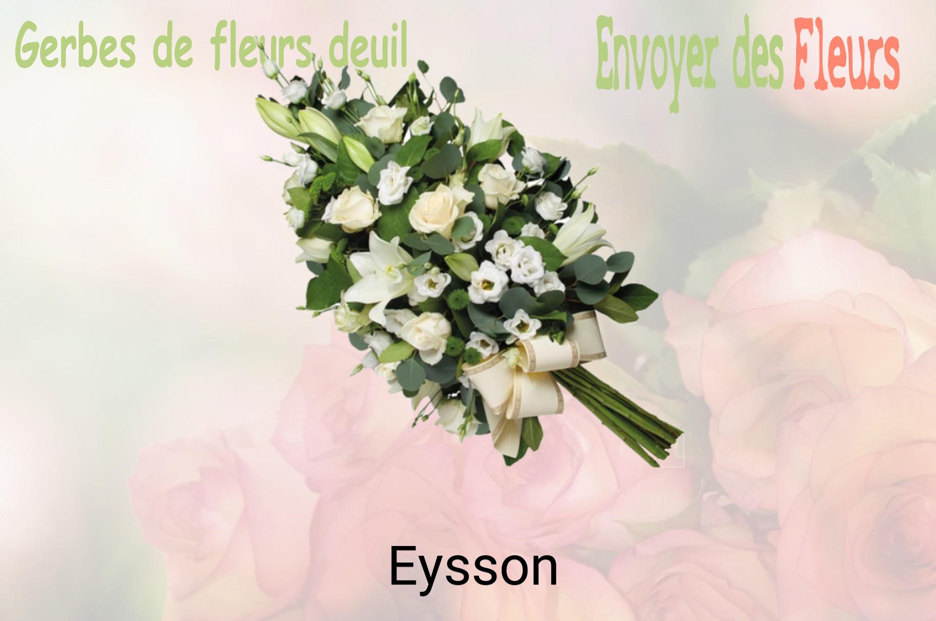 Gerbe de fleurs de deuil livrée à Eysson